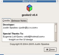 gcolor2 about dialog